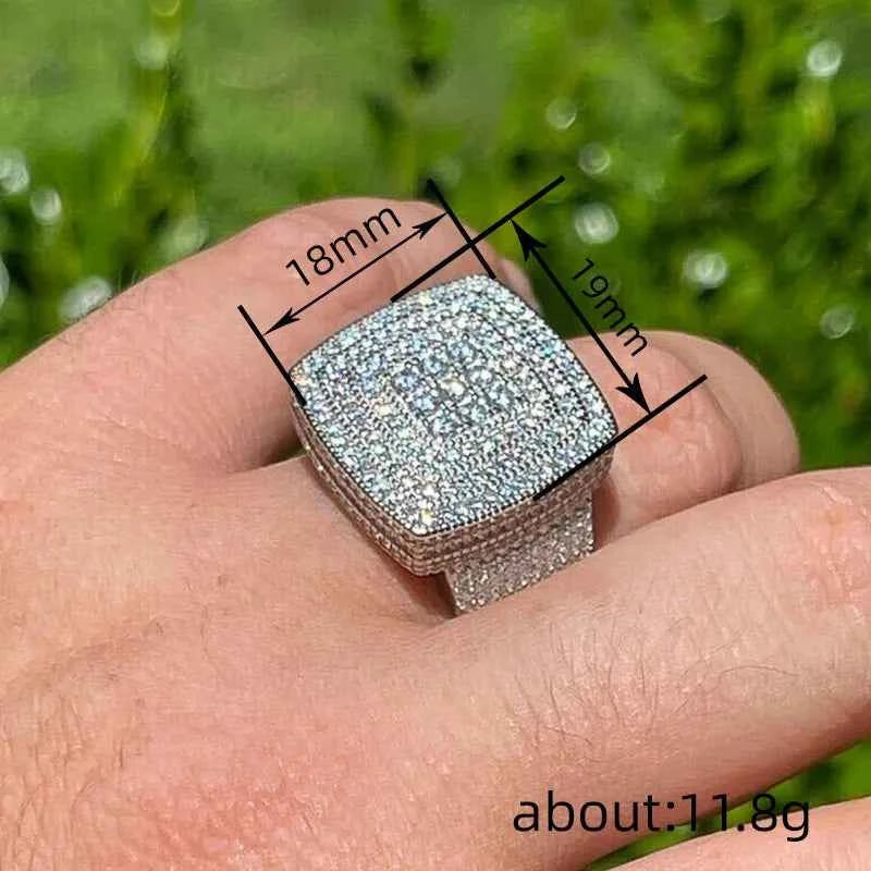 DJ093 Men's Hiphop Diamond Ring Natural Stone Other Design Everyday Wear Jewelry