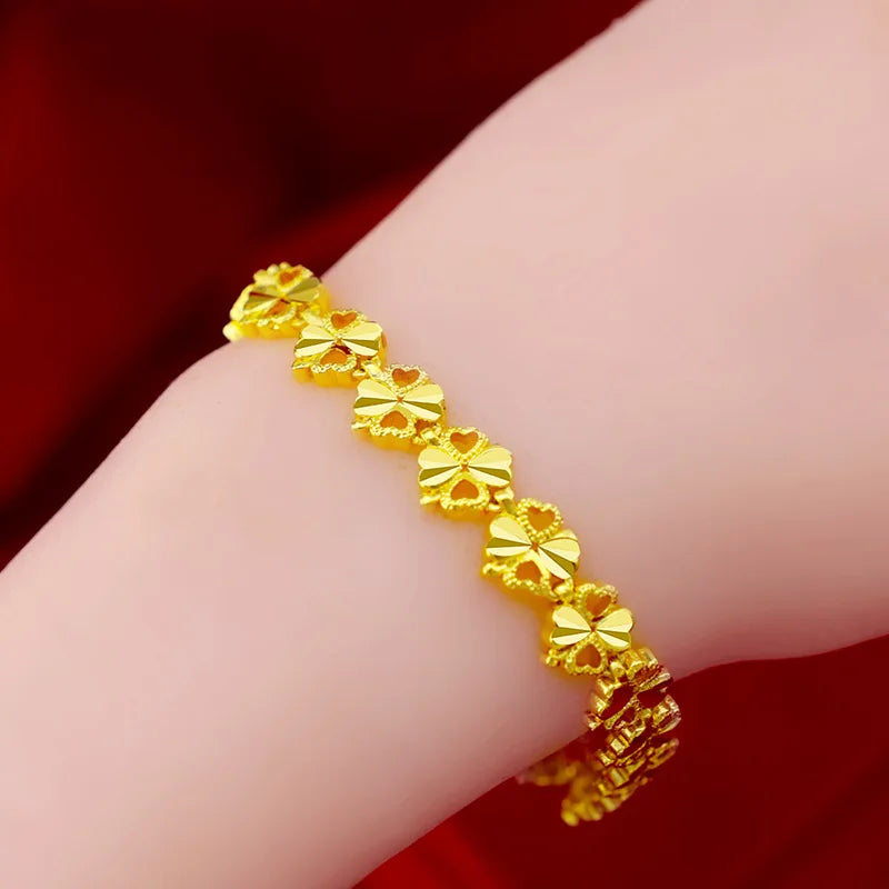 Elegant 18k Gold Bracelet for Women - Fine Chain & Link
