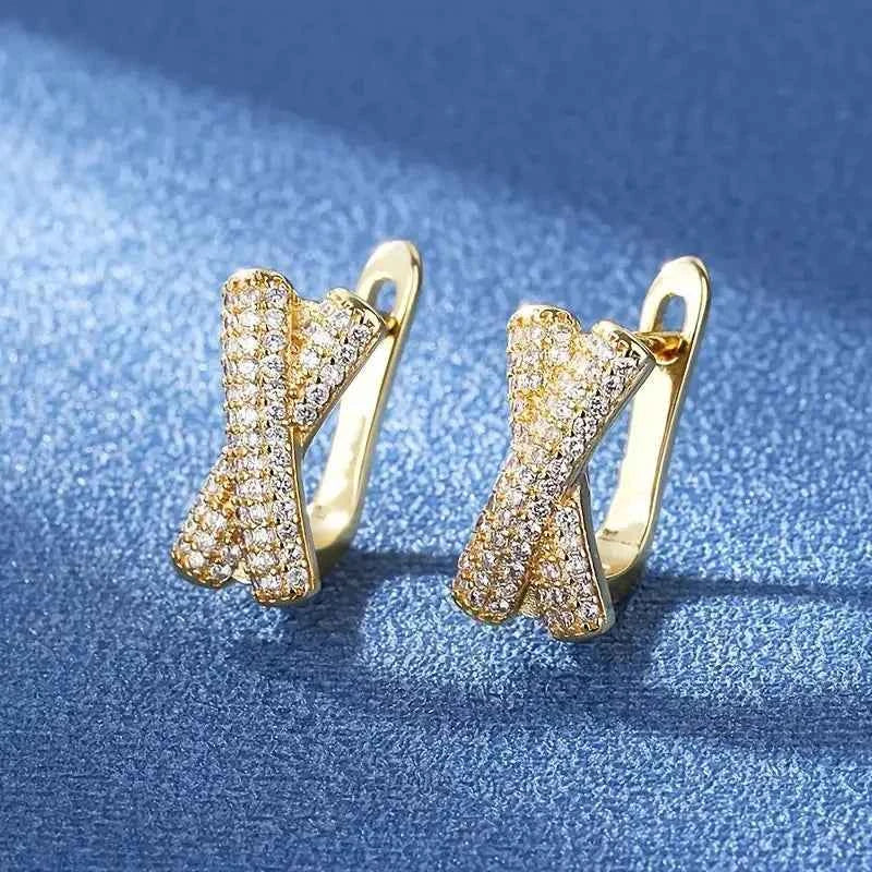 Klloalsw Natural Diamond Earrings 18K Solid Gold White Gold Round Brilliant Cut Luxury Women's Everyday Wear Wholesale Jewelry