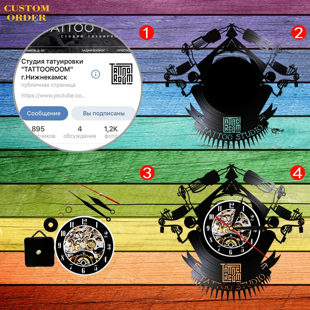 Professional Motorcycle Vinyl Wall Clock - Extreme Freestyle Decor