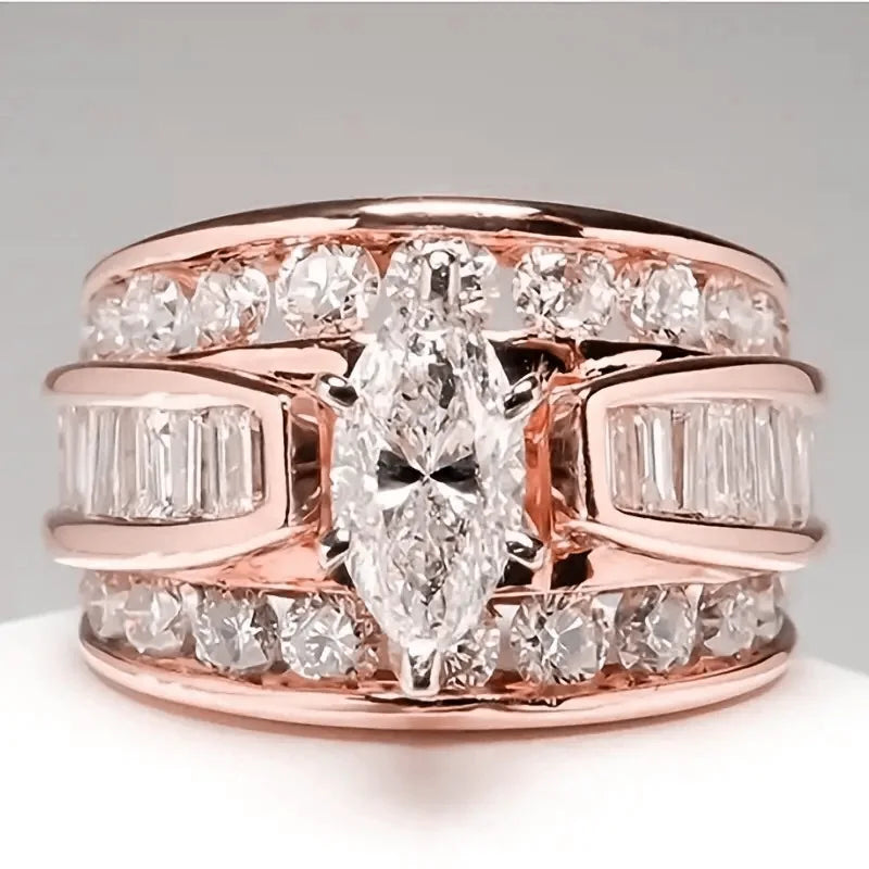 Premium Marquise Diamond Engagement Ring - 18K Solid Gold