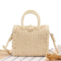 Elegant Straw Beach Bag - Handmade Bohemian Tote