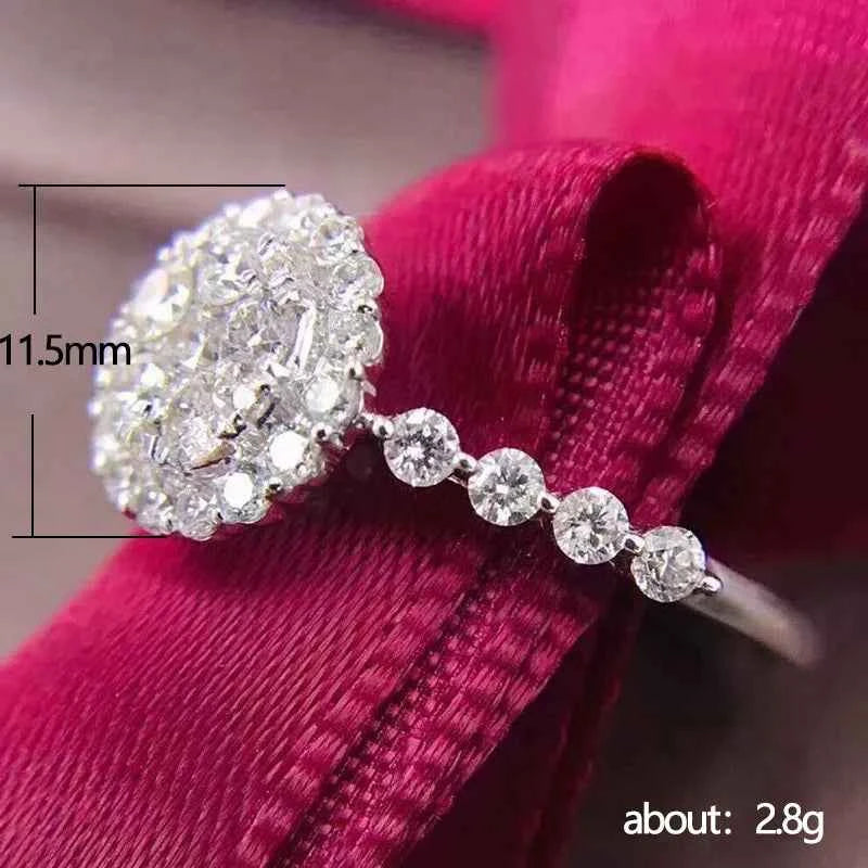 F1135 Women's Classic Round Brilliant Cut Natural Diamond Engagement Ring D Color White Diamond 1.0 Ct Total Weight