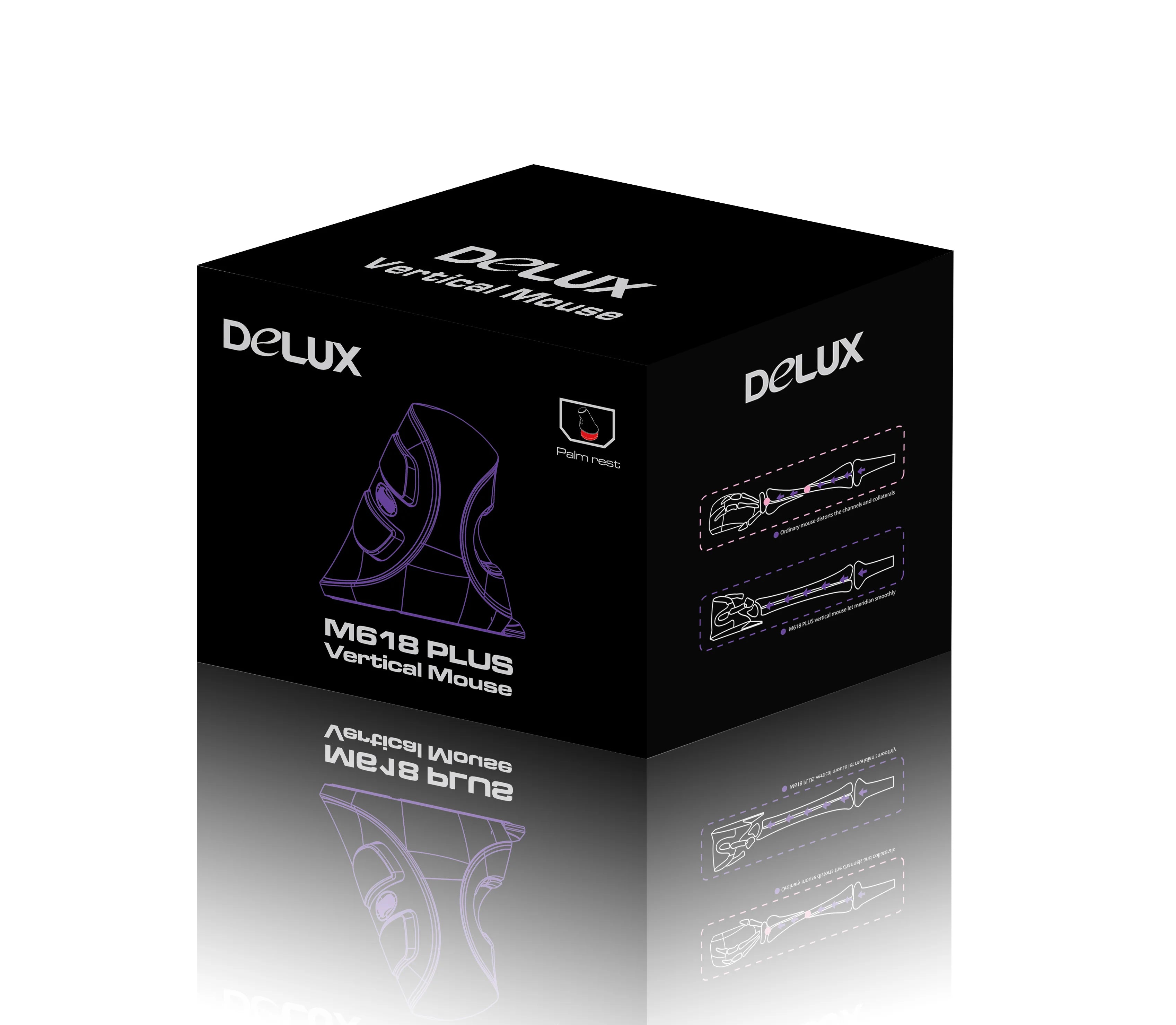 Premium Vertical Gaming Mouse - Ergonomic Wireless/Wired 4000 DPI RGB