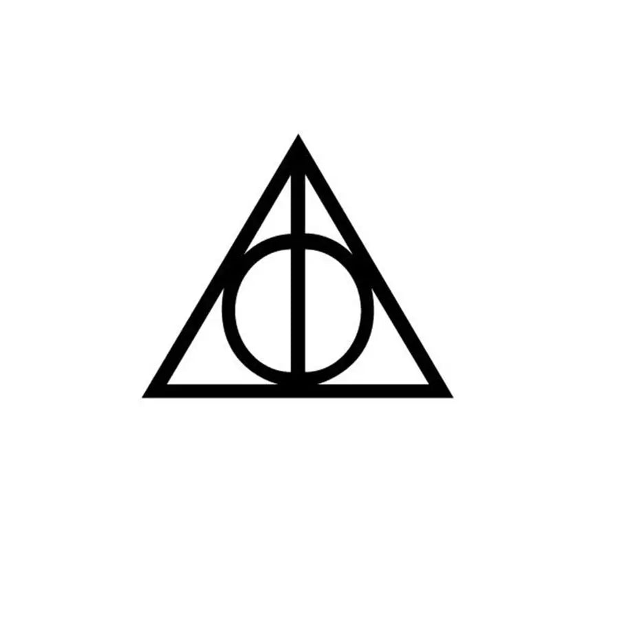 Premium Deathly Hallows Car Decal - Weatherproof Vinyl Sticker