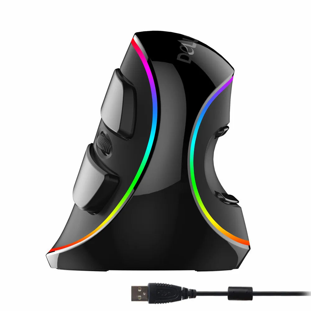 Premium Vertical Gaming Mouse - Ergonomic Wireless/Wired 4000 DPI RGB