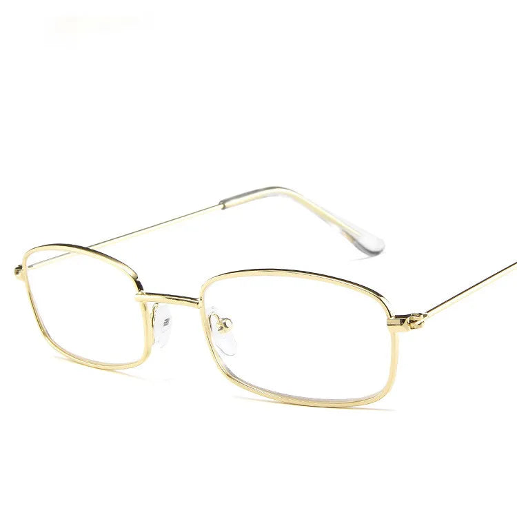 Retro Small Rectangle Sunglasses - Vintage Designer UV Protection