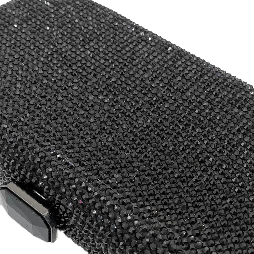 Elegant Crystal Evening Clutch - Luxury Rhinestone Box Handbag