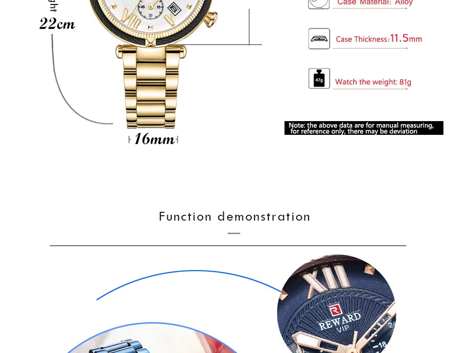 Premium Luxury Women's Quartz Watch - Waterproof & Elegant