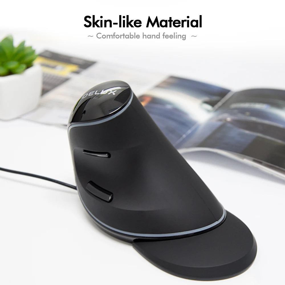 Premium Vertical Gaming Mouse - Ergonomic Wireless/Wired 4000 DPI RGB