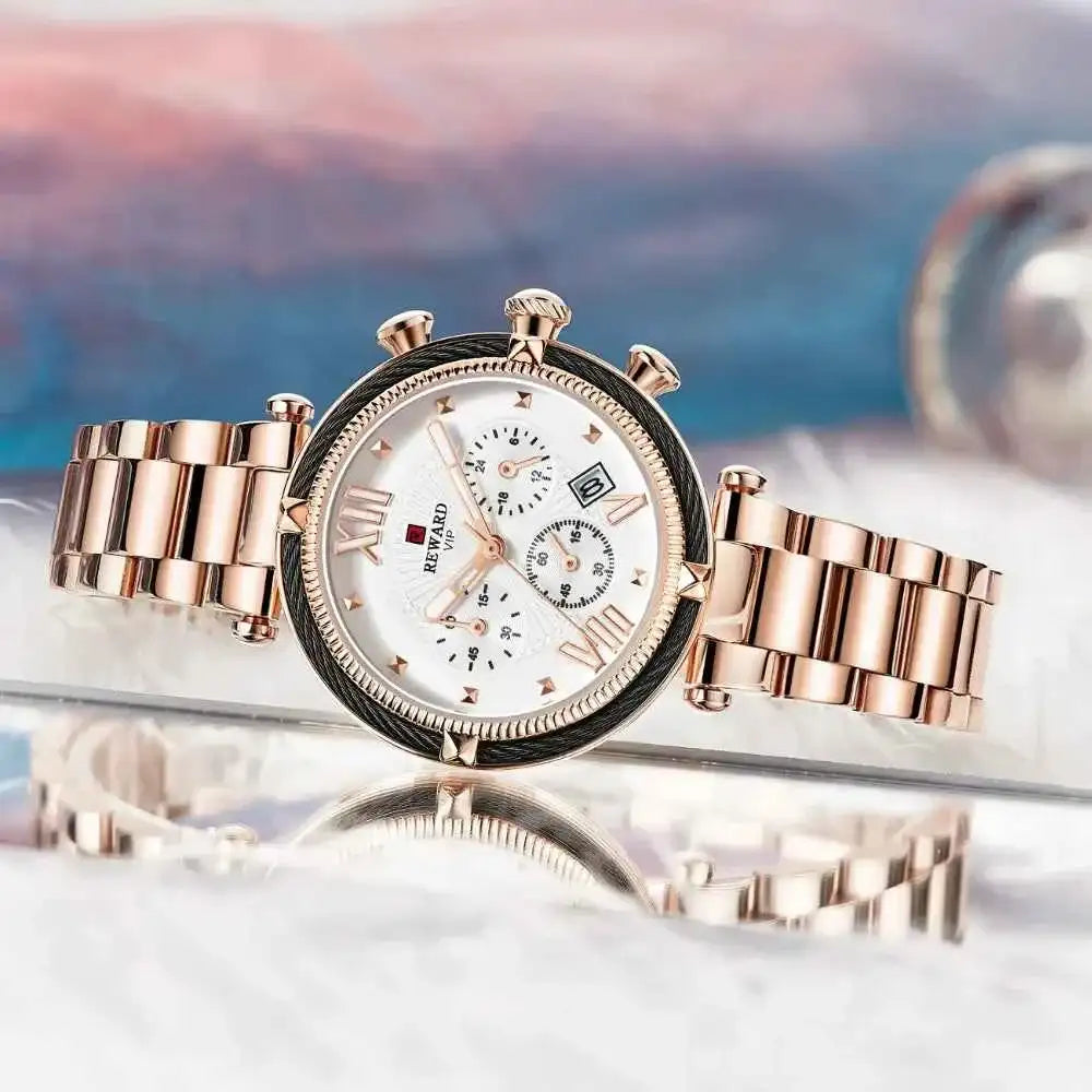 Premium Luxury Women's Quartz Watch - Waterproof & Elegant
