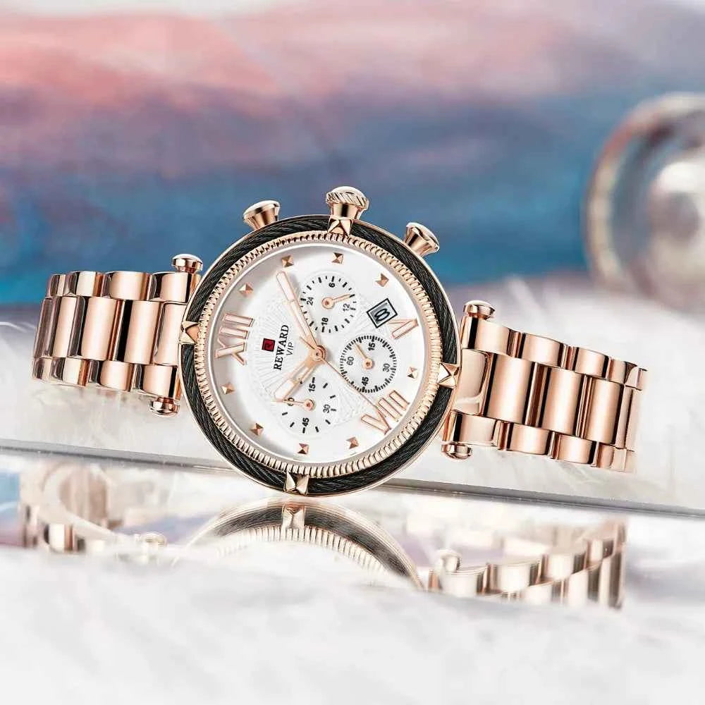 Premium Luxury Women's Quartz Watch - Waterproof & Elegant