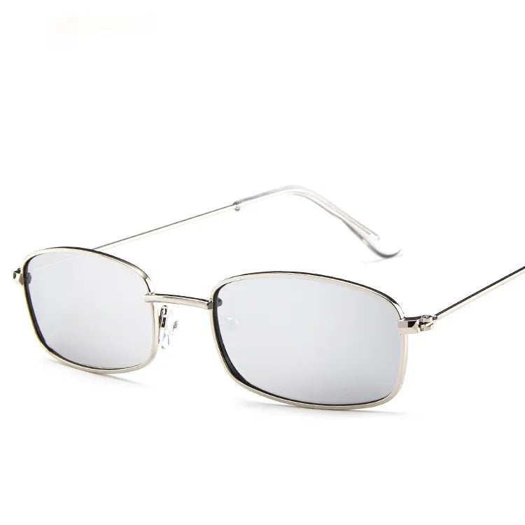 Retro Small Rectangle Sunglasses - Vintage Designer UV Protection