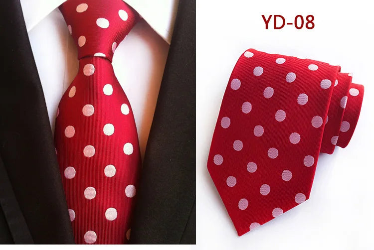 Elegant Polka Dot Silk Tie for Men