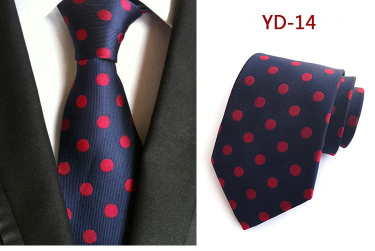 Elegant Polka Dot Silk Tie for Men