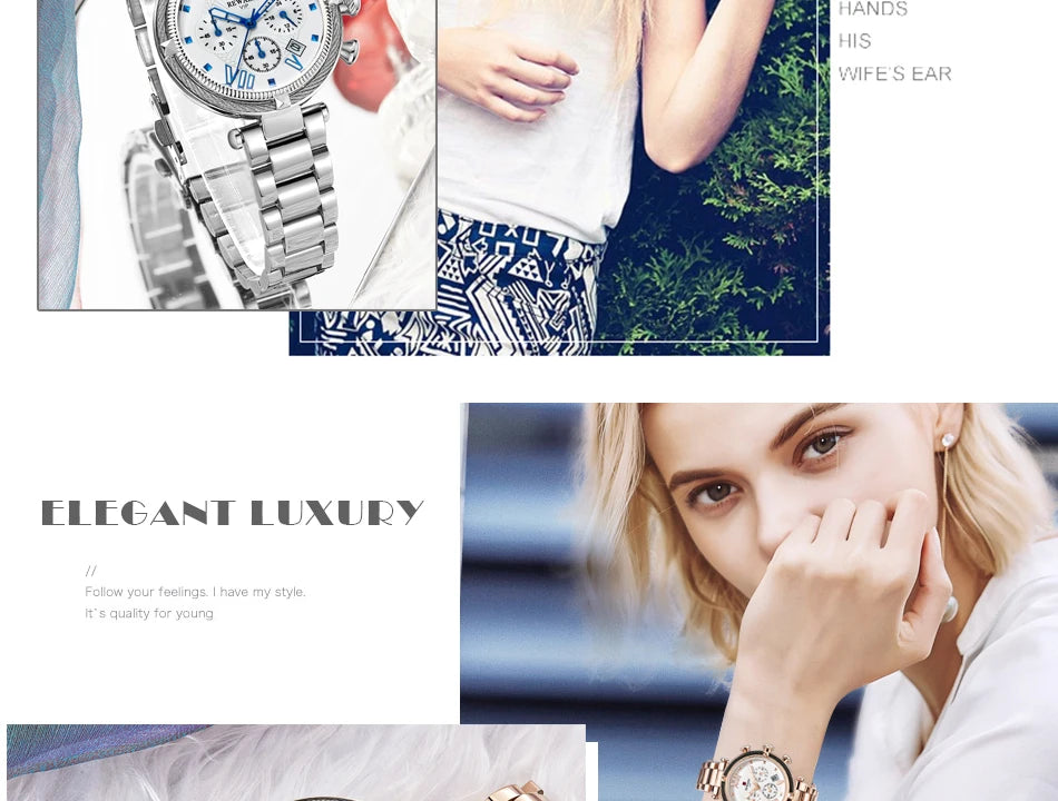 Premium Luxury Women's Quartz Watch - Waterproof & Elegant