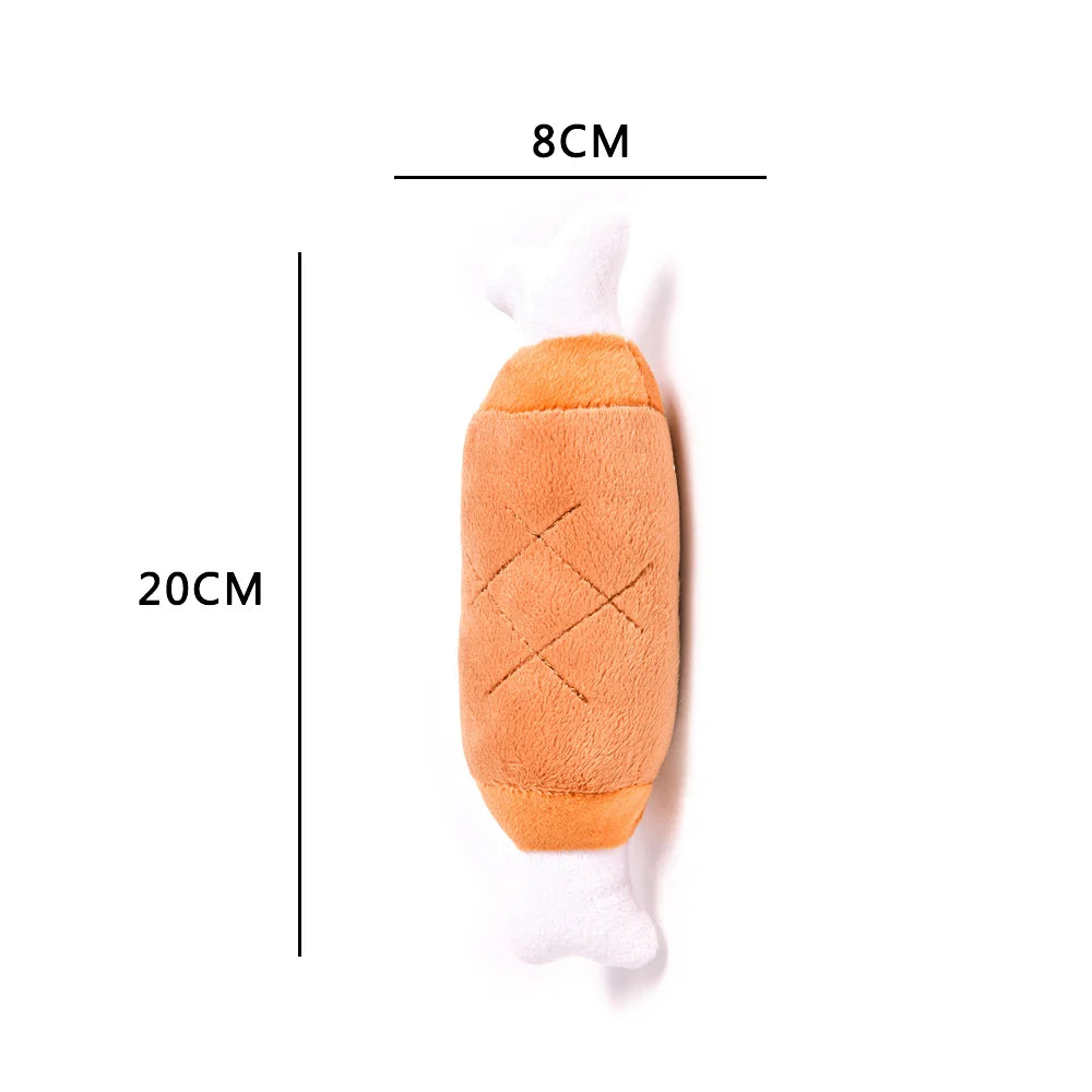 Premium Donut Pet Squeak Toy - Interactive & Durable Plush