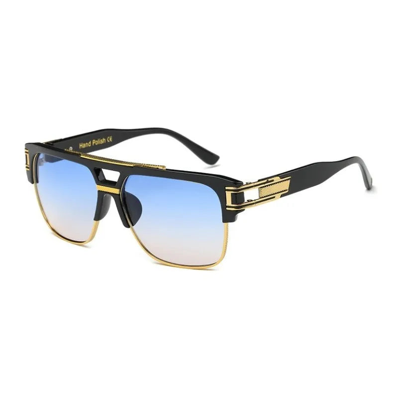 Vintage Retro Square Sunglasses - Luxury Mirrored Designer Shades