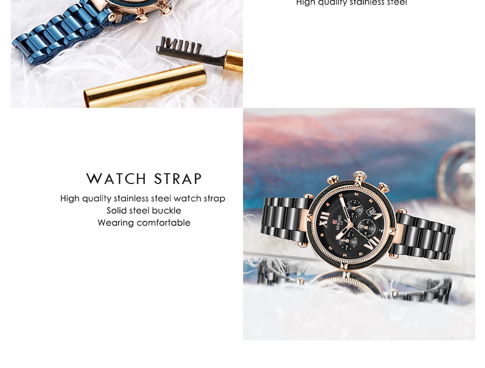 Premium Luxury Women's Quartz Watch - Waterproof & Elegant