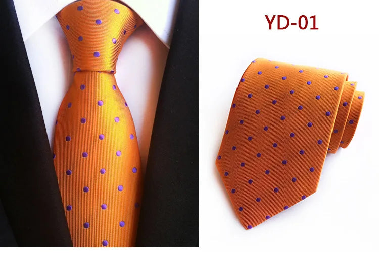 Elegant Polka Dot Silk Tie for Men