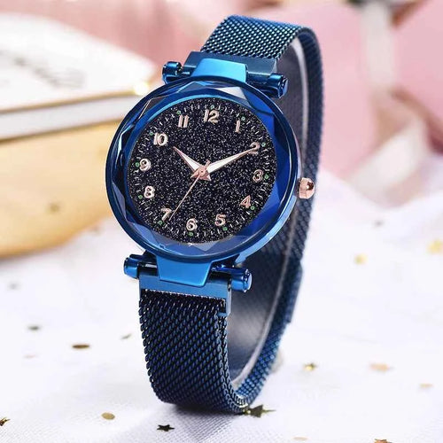 Elegant Magnetic Starry Sky Watch - Women's Quartz Wristwatch