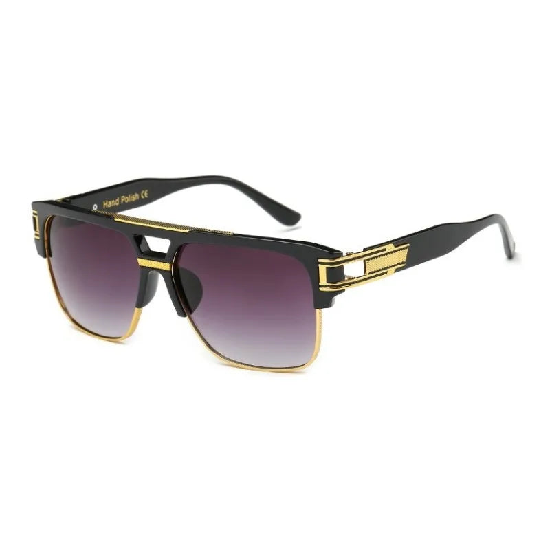 Vintage Retro Square Sunglasses - Luxury Mirrored Designer Shades