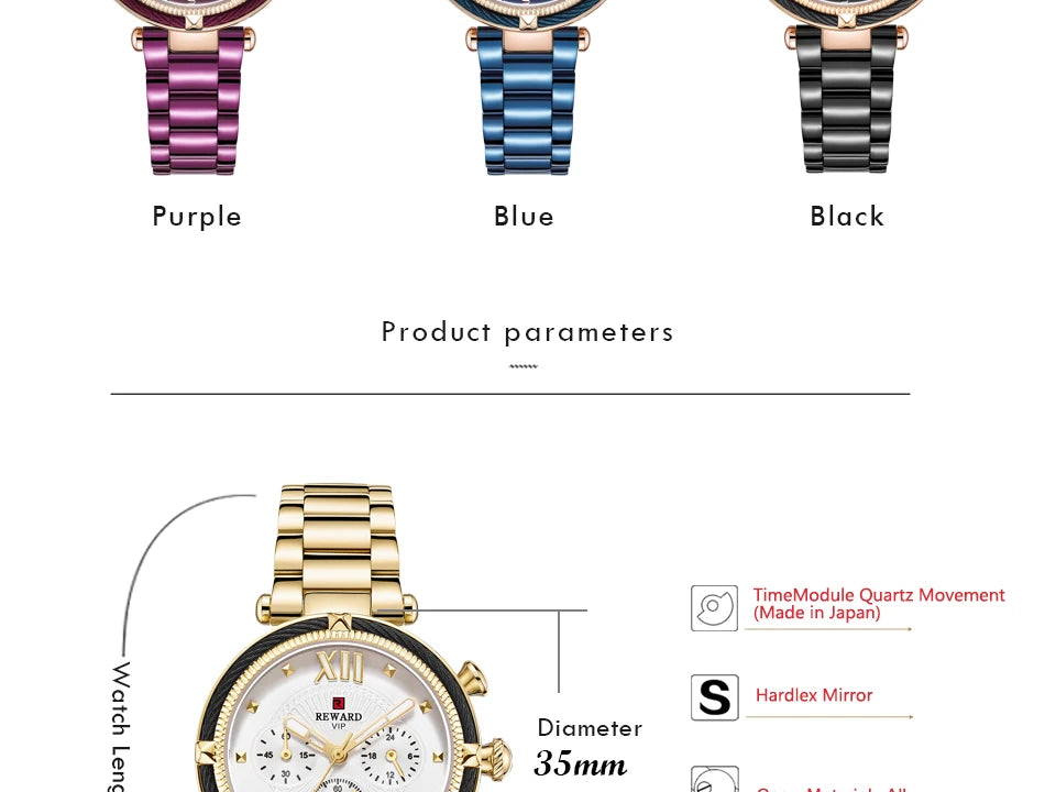 Premium Luxury Women's Quartz Watch - Waterproof & Elegant