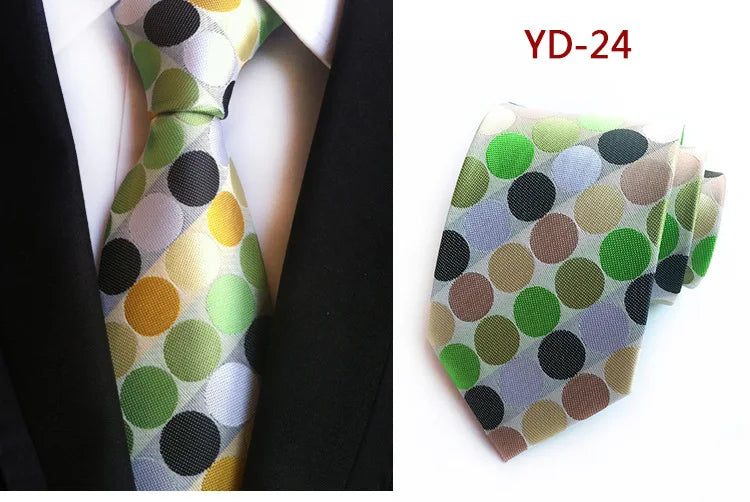 Elegant Polka Dot Silk Tie for Men