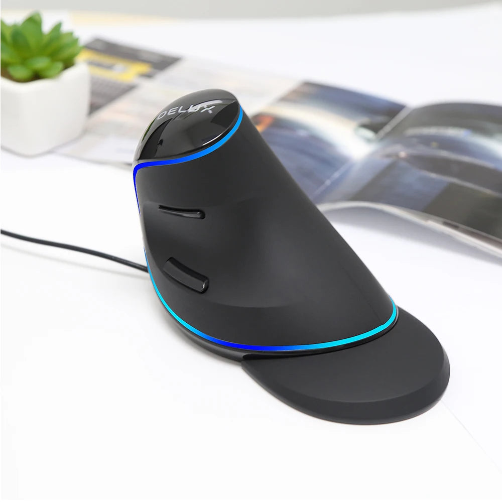 Premium Vertical Gaming Mouse - Ergonomic Wireless/Wired 4000 DPI RGB