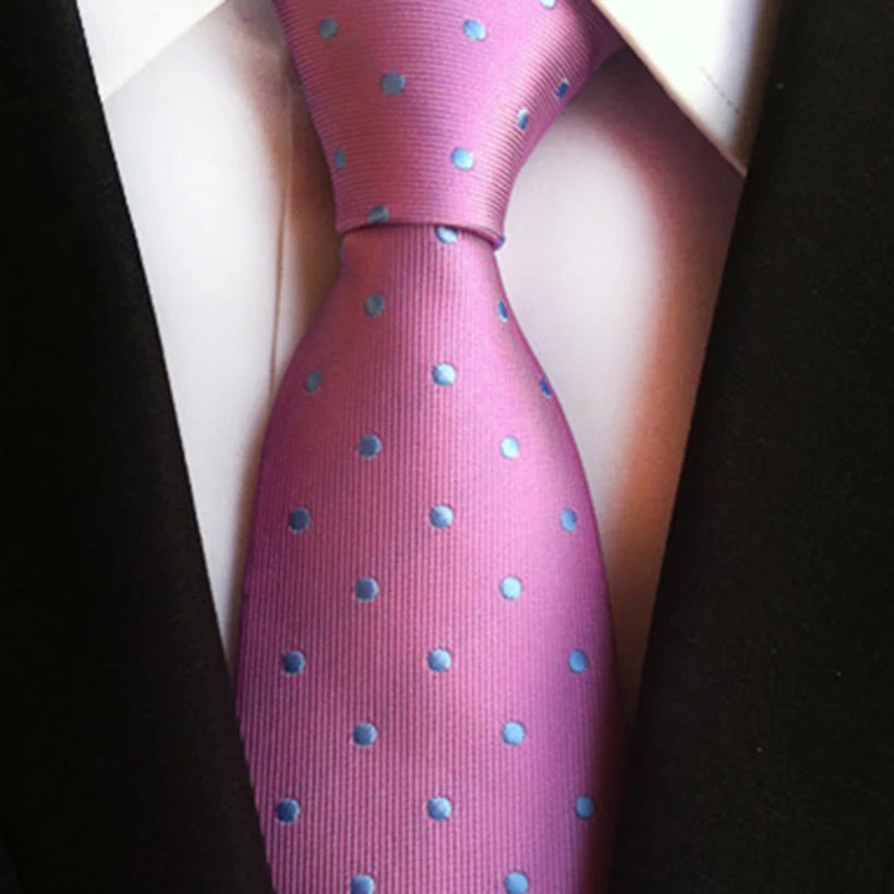 Elegant Polka Dot Silk Tie for Men