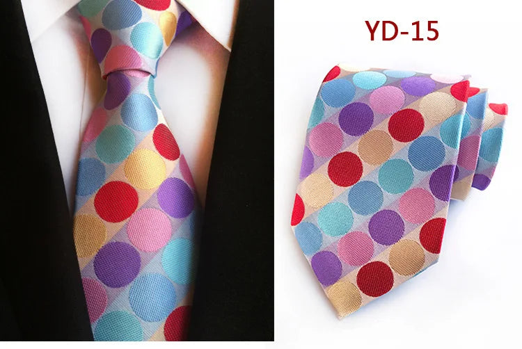 Elegant Polka Dot Silk Tie for Men