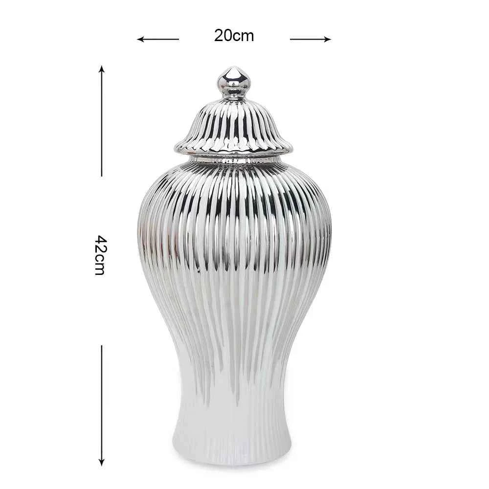 Elegant Ceramic Flower Vase - Light Luxury European Decor