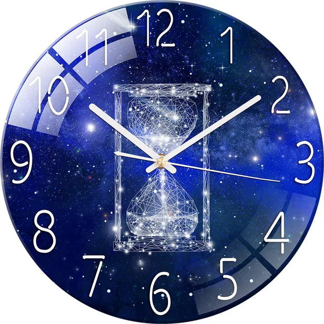 Elegant Modern Glass Wall Clock - Light Luxury Art