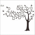 3D Family Tree Wall Sticker - Large Black PVC Adhesive Mural Decal for Living Room - Tulique
