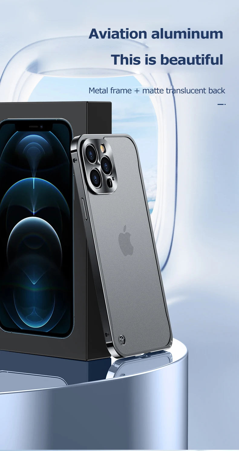 Premium Magnetic Aluminum iPhone Case - Full Protection