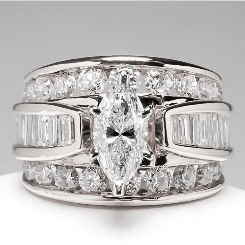 Premium Marquise Diamond Engagement Ring - 18K Solid Gold