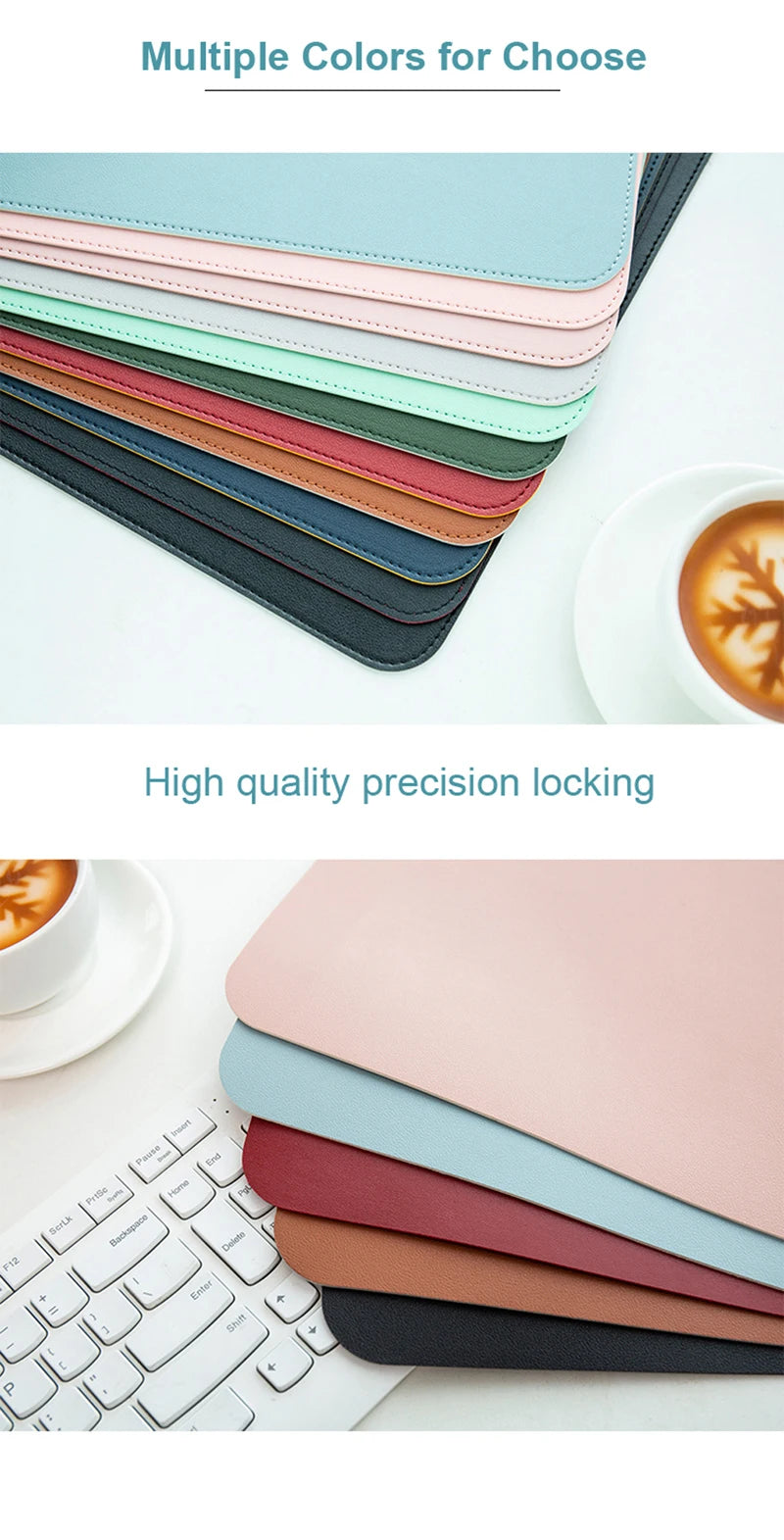 Premium Large Gaming Mouse Pad - Waterproof PU Leather Desk Mat