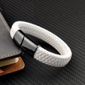 Premium Braided Leather Bracelet with Magnetic Clasp