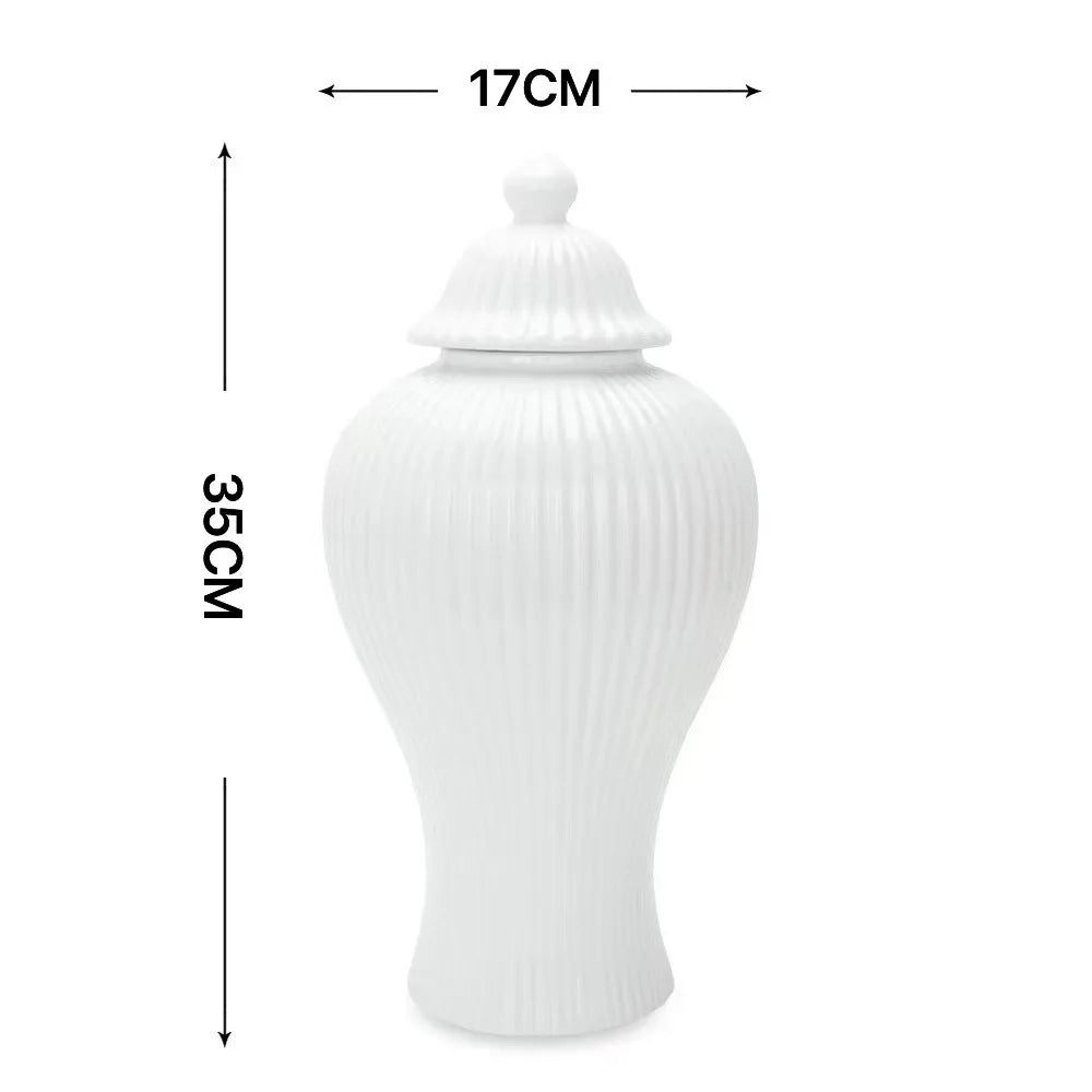 Ceramic Flower Vase - Light Luxury European Tabletop Vase & Storage Jar - Tulique