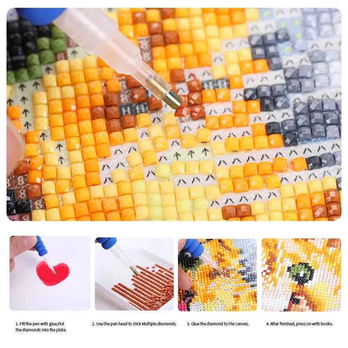 5D Diamond Painting Kit Floral Abstract Paint by Number Embroidery 30x40cm - Tulique