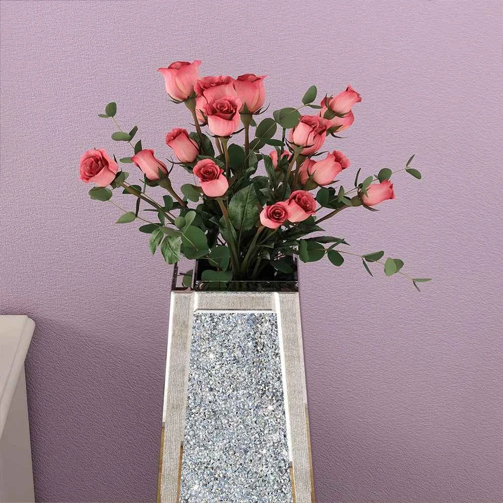 Luxury Floor Mirror Vase - Tall Decorative Glass Floor Vase for Elegant Indoor Decor - Tulique