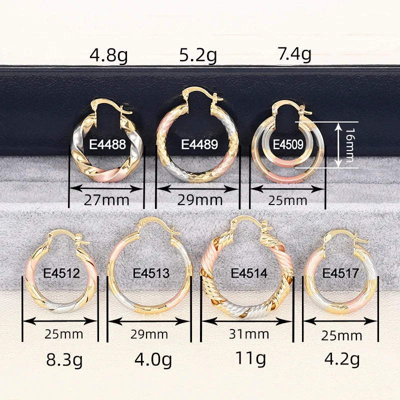 Elegant Gold Hoop Earrings - Multicolor Women's Fashion Jewelry