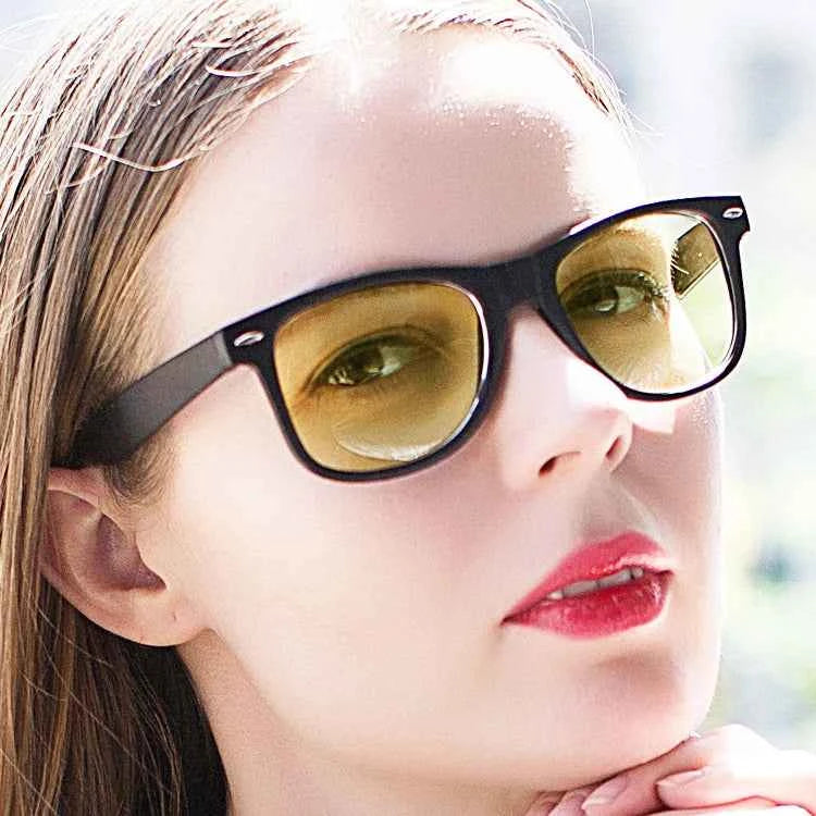 Premium Night Vision Driving Glasses - Anti-Glare Square Lenses