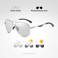 Classic Pilot Photochromic Sunglasses - Polarized Anti-Glare