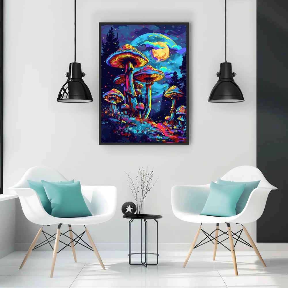 5D Diamond Painting Mushroom Portrait Kit with Round & Square Diamonds (40×50cm) - Tulique