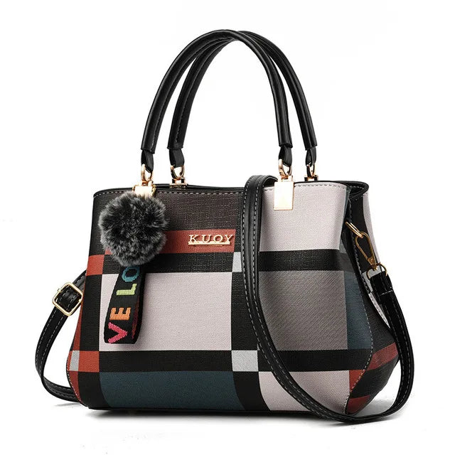 Luxury Plaid Shoulder Bag - Elegant Designer Messenger & Tote