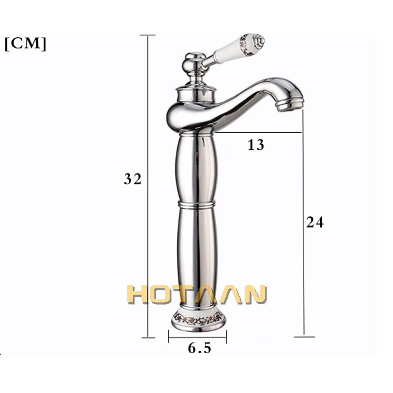 Elegant Modern Gold Basin Faucet - Single Handle Brass