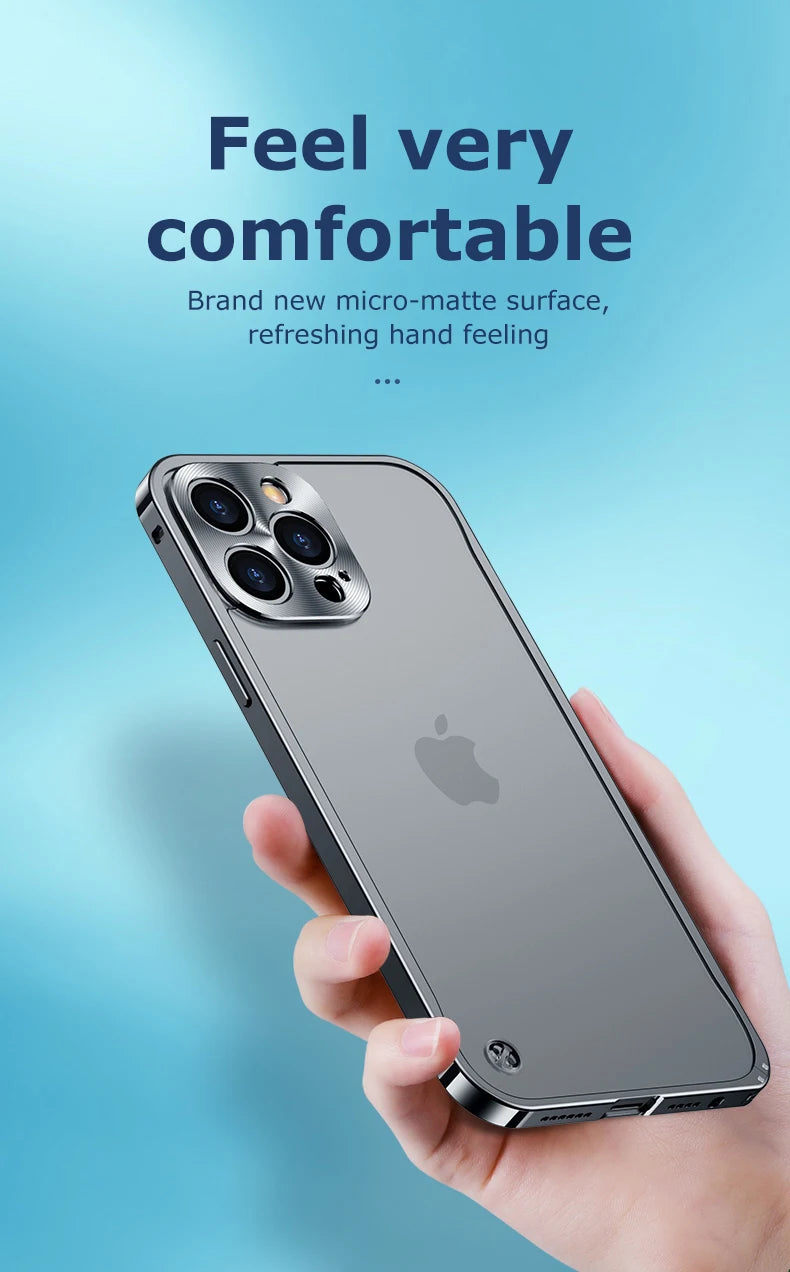 Premium Magnetic Aluminum iPhone Case - Full Protection