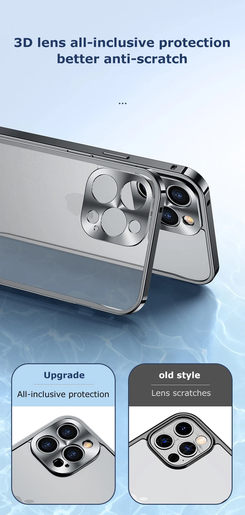 Premium Magnetic Aluminum iPhone Case - Full Protection