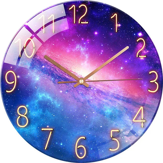 Elegant Modern Glass Wall Clock - Light Luxury Art